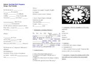 English Worksheet: song my friends red hot chili peppers