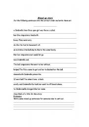 English Worksheet: Mixed up story