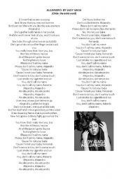 English Worksheet: Lady Gaga - Alejandro