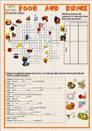 English Worksheet: LETS REVISE: FOOD AND DRINK