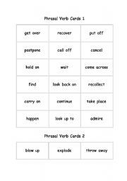 English Worksheet: Phrasal Verb Match