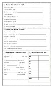 English Worksheet:  present simple