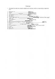 English Worksheet: Comparatives