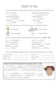 English Worksheet: VERB TO BE