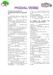 English Worksheet: MODAL VERBS