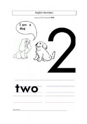 English worksheet: Number TWO