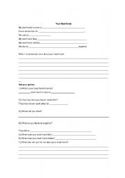 English worksheet: Best Friends