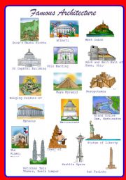 English Worksheet: Famous Architecture Part 2/3 **fully editable