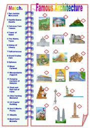 Famous Architecture Part 2/3- Matching activity **fully editable