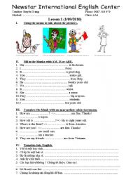 English Worksheet: to be