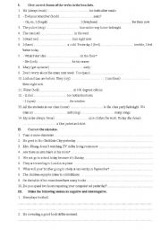 English Worksheet: simple present tese and present continous tense
