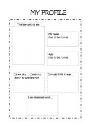 English worksheet: My profile