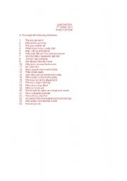 English Worksheet: Punctuation