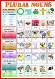 Plural of nouns worksheets