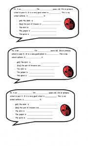 English worksheet: Personal information dialogue