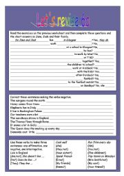 English Worksheet: lets revise 6a simple present