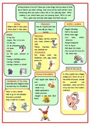 English Worksheet: Story writing (planning sheet 3 pages)