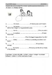 English Worksheet: if and when