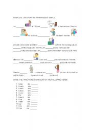 English worksheet: Jims routine