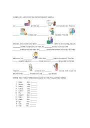 English Worksheet: Jims routine