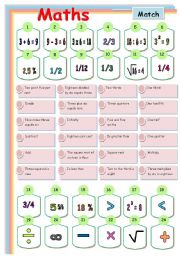 English Worksheet: WORKING WITH MATHS