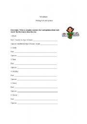 English worksheet: Worksheet on Fact and Opinion