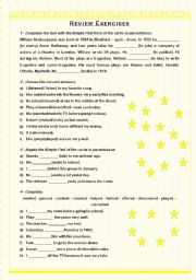 English Worksheet: Review Exercises - Simple Past (regular)