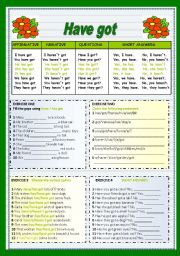 English Worksheet: Have got