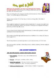 English Worksheet: Go, get a job!