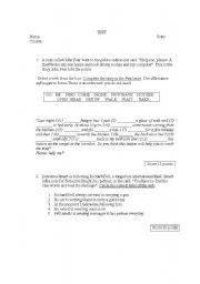 English Worksheet: Test: Present and Past in the context of a detective story