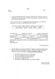 English worksheet: Test: Present and Past in the context of a detective story