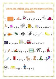 English Worksheet: Riddles
