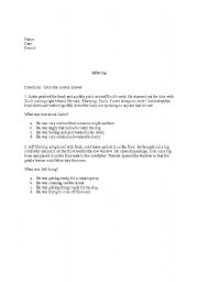 English worksheet: Inferring Worksheet