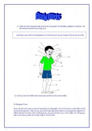 English worksheet: Body parts 