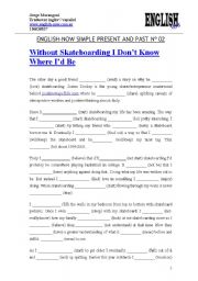 English worksheet: For Skaters