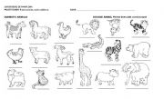 English Worksheet: SAVAGE AND DOMESTIC ANIMALS