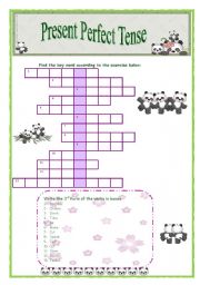 Present Perfect Tense - Crossword