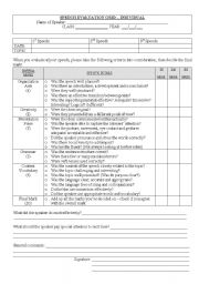 Speech Evaluation Form