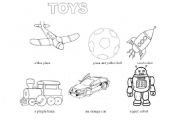 English Worksheet: Toys colouring
