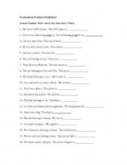 Possessives Practice Worksheet