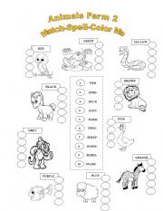 English Worksheet: Animals Farm 2