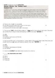 English worksheet: TEST - READING, PRONOUN REFERENCE, VERB TENSES