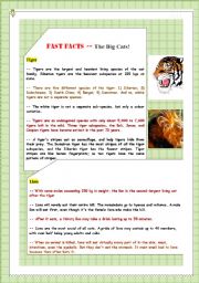 English Worksheet: Go Green: Fast Fact Sheet 1