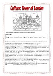 English Worksheet: CULTURE: TOWER OF LONDON