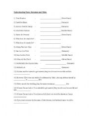 English worksheet: Understanding Statuses