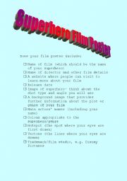 English Worksheet: Superhero Film Posters