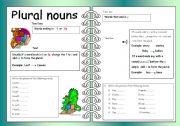 English Worksheet: Plural  nouns