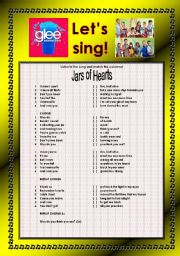 English Worksheet: > Glee Series: Season 2! > Songs For Class! S02E20 *.* Three Songs *.* Fully Editable With Key! *.* Part 2/2