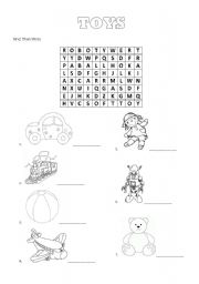 English worksheet: TOYS