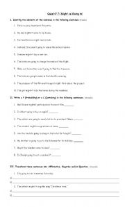 English worksheet: Might vs Going to